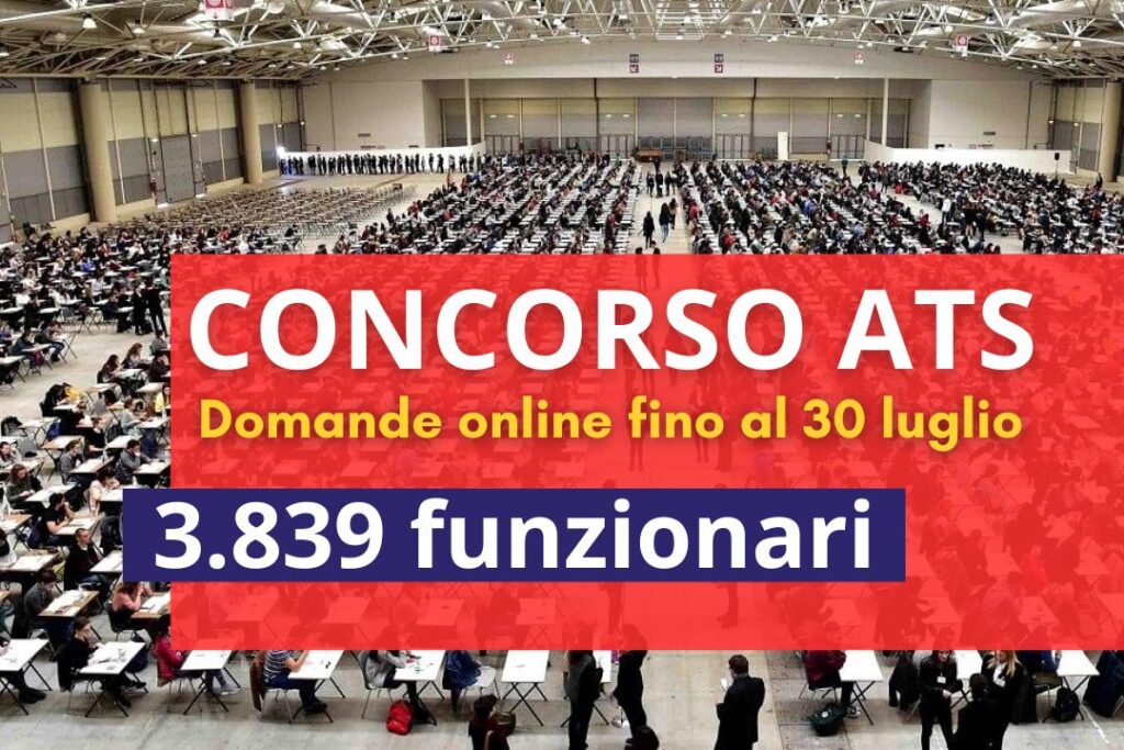 concorso ATS 3839 funzionari