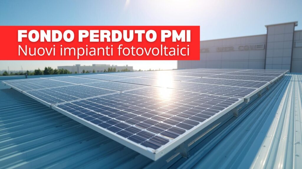 fondo perduto PMI nuovi impianti fotovoltaici