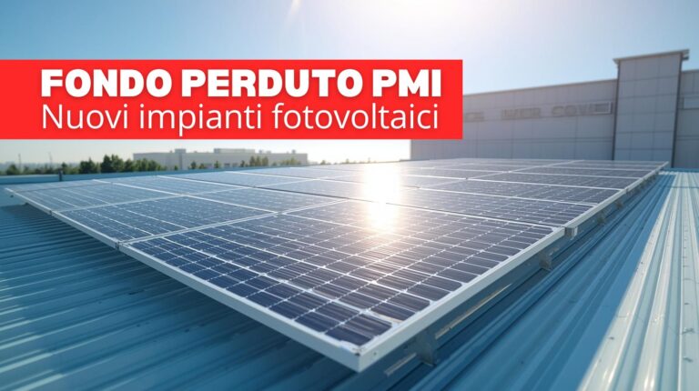 fondo perduto PMI nuovi impianti fotovoltaici