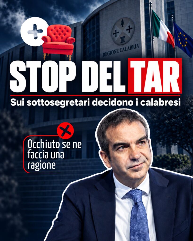 stop tar sottosegretari calabria occhiuto
